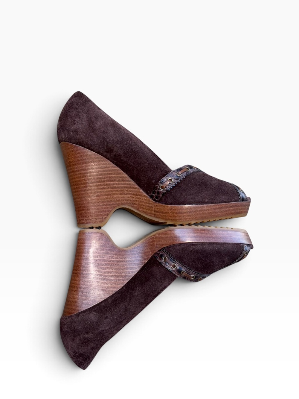 Gorgeous Cole Haan suede peep toe heels - Size 7.5 B NWOT